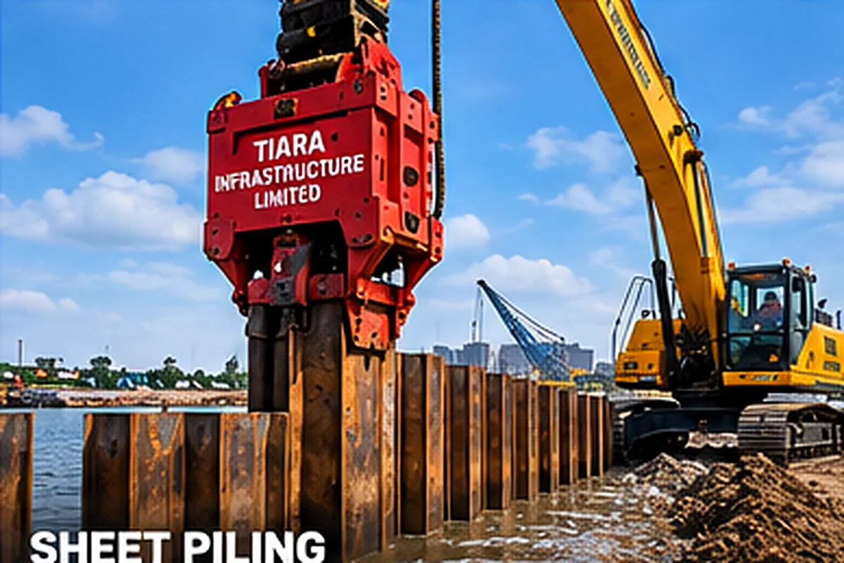 Illustration of sheet piling services work in Gujarat